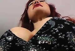 Sexy Vanessa Big Tits Hanging in Black Dress