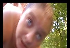 Outdoor Fuck with Pussy Cumshot