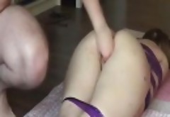 Brutally fisting her teen pussy in bondage