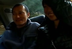 Naughty whore Hitomi Koyanagi has a dirty oral sex in a car