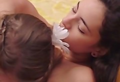 Lustful Australian lesbian babes scream loud during oral sex