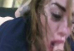 Very rough and nasty teen face fuck
