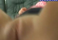 Frisky teen gal rubs wet pussy oil in dirty POV porn clip