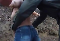 Mexican babe gives head and slammed by border patrol man