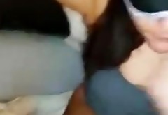 Blindfolded gf takes a cumshot to her face
