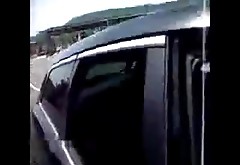 Stop on the highway with blowjob