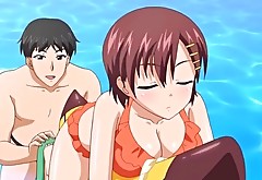 Hentai girl fucked on beach