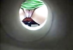 Thick plump pussy captured on a spy cam