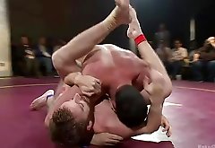 Four hot studs fight for the right to fuck in front of a live crowd! by Naked Kombat