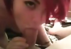 Cute Redhead Sucking Cock POV
