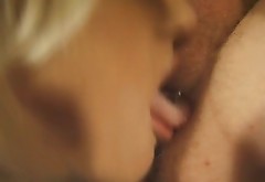 Kendra Jade sucks cock and gets her pierced pussy licked