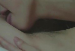Asian lesbian hairy armpit licking