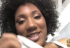 Cute Mia Peach gets her black pussy pounded in gloryhole clip