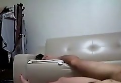 Fuck starving Asian stud attacked hairy kitty of his fat wifey
