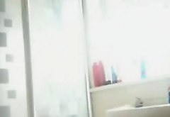My niece in the bathroom caught on hidden camera
