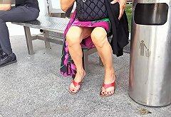 Perfect Granny sexy upskirt sexy feets toes