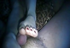 Footjob from my wife