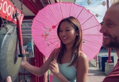 Amazing Chinese babe will finally try the American schlong
