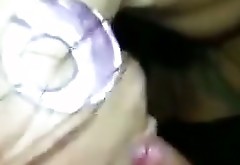 Amateur too pale bitch with huge ear-rings sucks delicious lollicock on cam