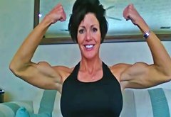 FBB Muscle MILF Stripping down and Showing off her Huge Tits