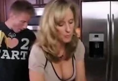 Horny Stepson Seduces His Beautiful Stepmom At The Kitchen