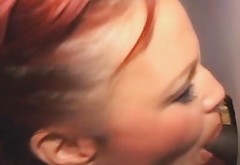 Redheaded Ex Showgirl Sucking Dick At Glory Hole