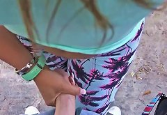 pulled amateur euro riding dick outdoors