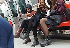 Pretty Turkish Teens in Metro