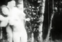 Old movie naked beauties preyed upon in the woods
