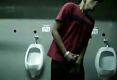 Bigcockflasher Wanking in public restroom