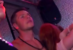 Real party euro newbie spoiling cock in public