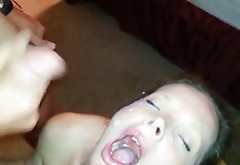 double cum on her face