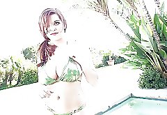 Tessa Fowler - Green Bikini 2