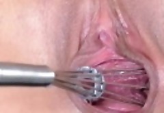 Brutal toy inserted in her serbian vagina