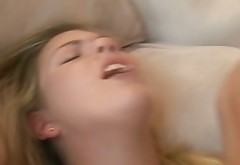 Charming blonde girl Aubrey Adams is fucking passionately in a missionary position