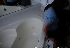 Horny Mormon girls get dirty while getting clean