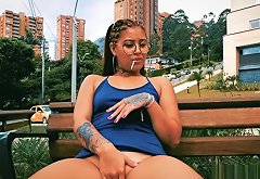 Laura Monroy plays with a lollie pop in a park in Medellin HdZog Free XXX HD High Quality Sex Tube