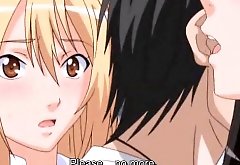 Charming anime vixen getting boobs rubbed