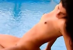 Lustful teen trying hot anal sex with the pool boy