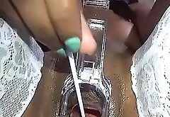 Wet And Gaping Ebony Pussy Up Close