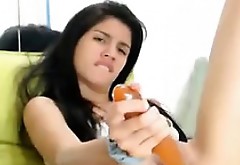 Girl Masturbating With Her Dildo