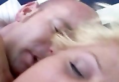 French blonde milf with big boobs fuck in garden
