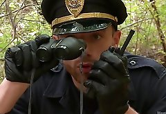 Officer Bullet - Ass fucked and edged in the middle of the woods by Men on Edge