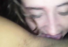 Teen lass eating pussy - Closeup POV