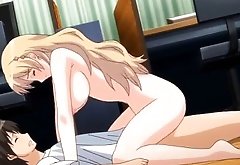 Crazy comedy, adventure anime clip with uncensored big tits
