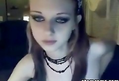 Dirty Goth Girl Masturbates