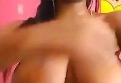 Ebony Chick Playing With Her Tits