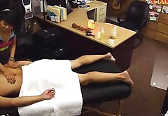 Tight asian chick pawns her massage table and rammed