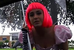 Cosplayer teen Natalie Monroe loves to suck a dick