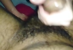 White milf milking my Indian cock and cumming all over